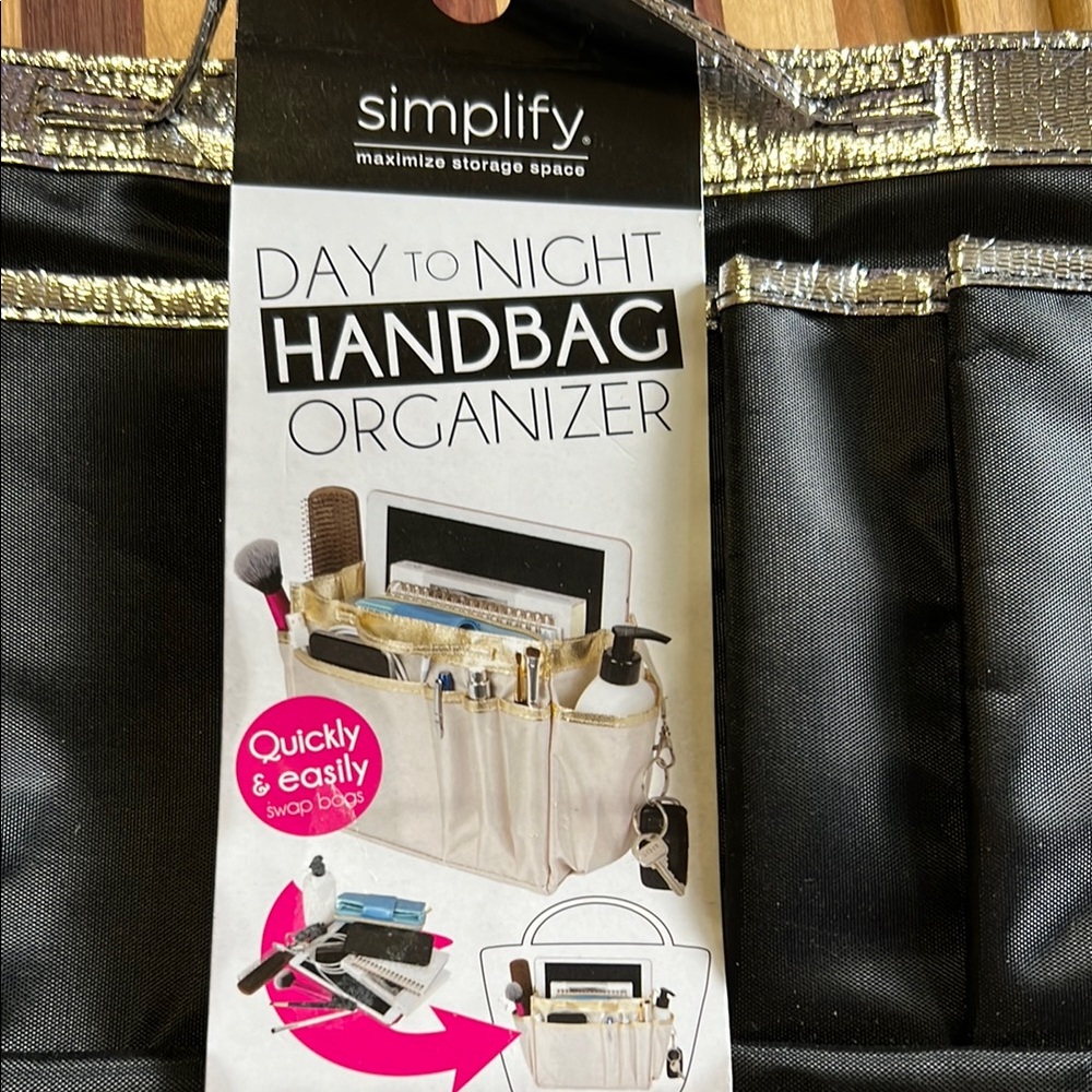 Simplify black and silver purse Storage Organizer